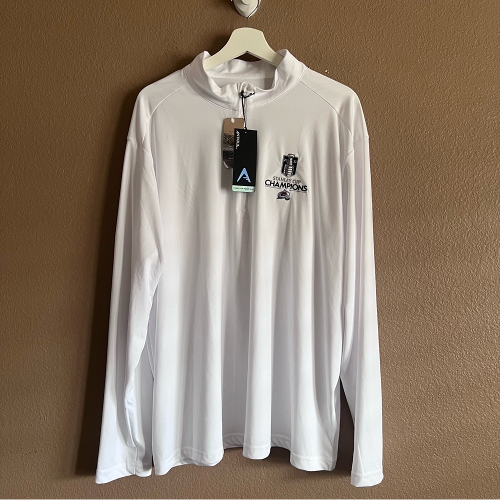 Antigua Avalanche Stanley Cup 2022 Champions Quarter-Zip Pullover Size XXL NWT